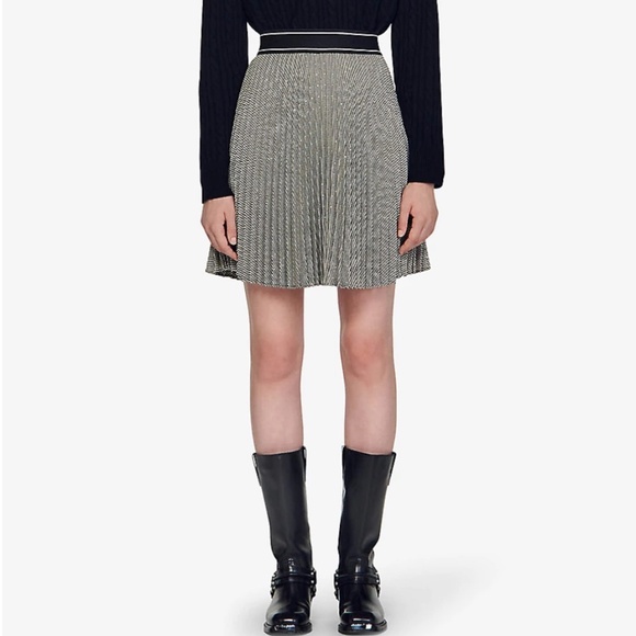 Hockney rhinestone-embellished pleated woven mini skirt - Picture 1 of 5